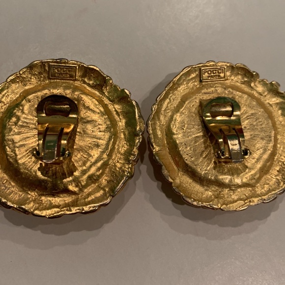 Vintage Poggi Paris Clip On Earrings - Picture 2 of 4